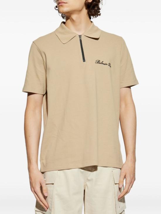 25FW 발망 폴로 티셔츠 DH1GC028BC78 WHL Neutrals - BALMAIN