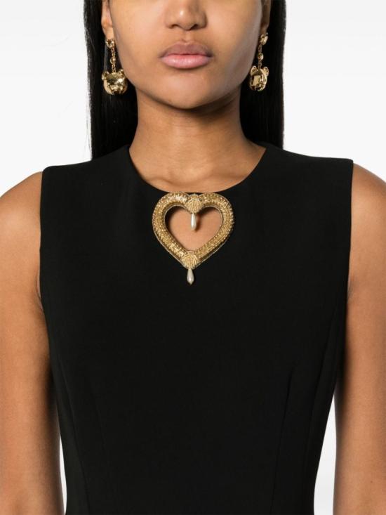  모스키노 미디 원피스 A0415 0424 0555 Black - MOSCHINO