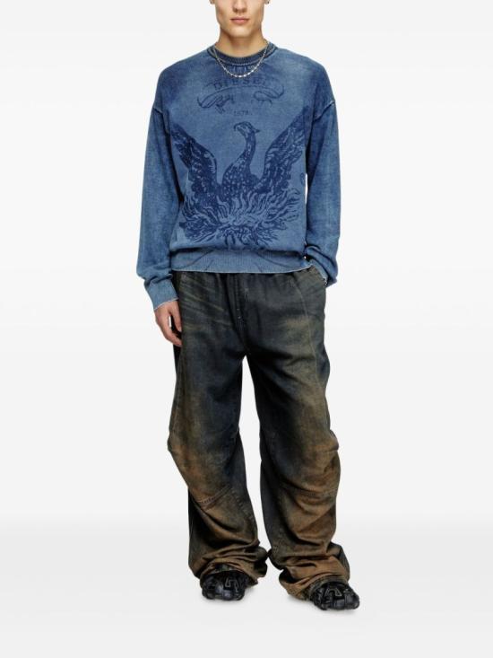 25FW 디젤 K페니콜 스웨트셔츠 A19481 0BJBS 8AT Blue - DIESEL