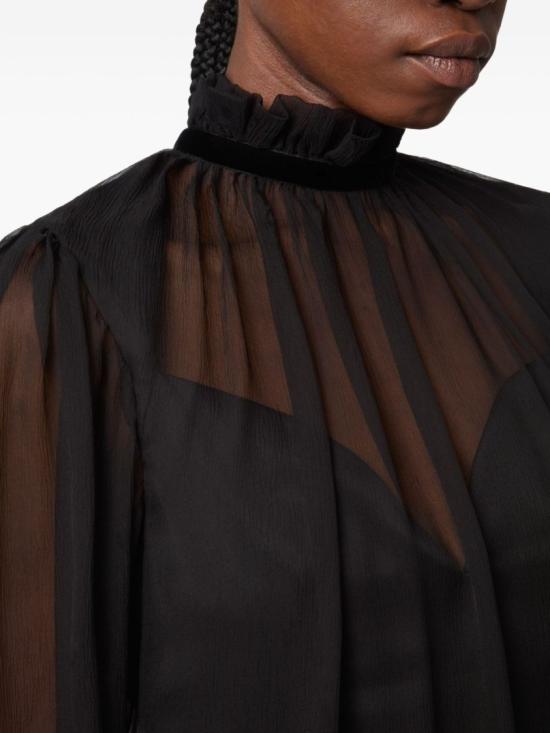 25FW 니나리찌 미디 원피스 25ACRO056SE1400 U9000 Black - NINA RICCI