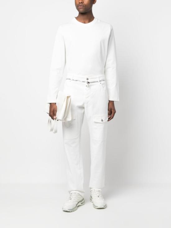 발망 데님 팬츠 AH0MI045DB69 0FA White - BALMAIN