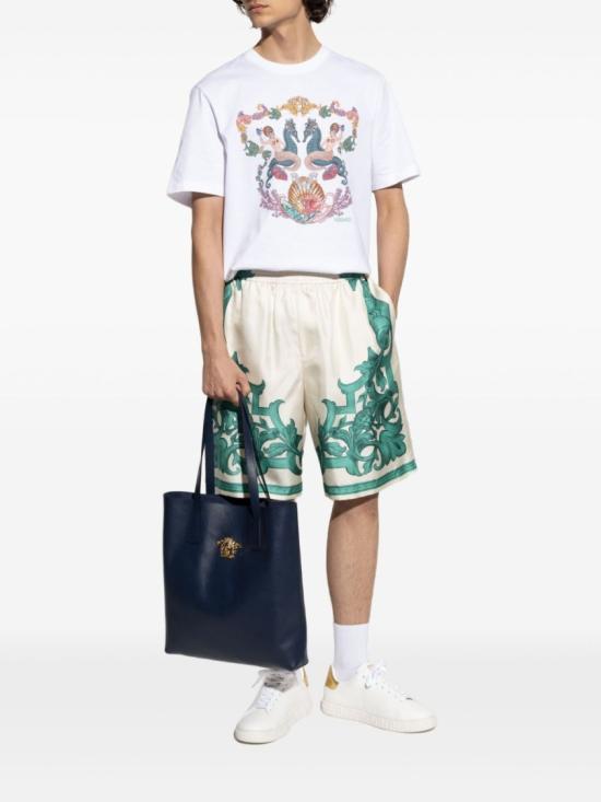 25FW 베르사체 반팔 티셔츠 1013302 1A15069 1W000 White - VERSACE