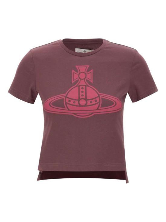 25FW 비비안웨스트우드 반팔 티셔츠 1G010015 J001M H405 Burgundy