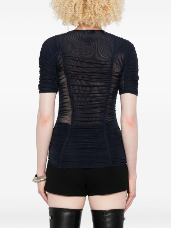 25FW 뮈글러 반팔 티셔츠 25F3TO0816595 6115 Black - MUGLER