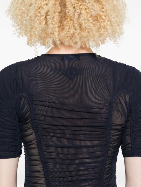 25FW 뮈글러 반팔 티셔츠 25F3TO0816595 6115 Black - MUGLER