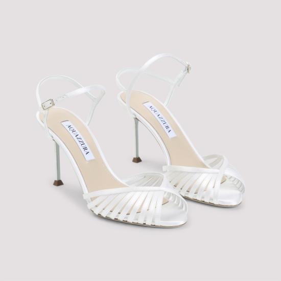 26SS 아쿠아주라 샌들 HDMMIDBR SAT White - AQUAZZURA