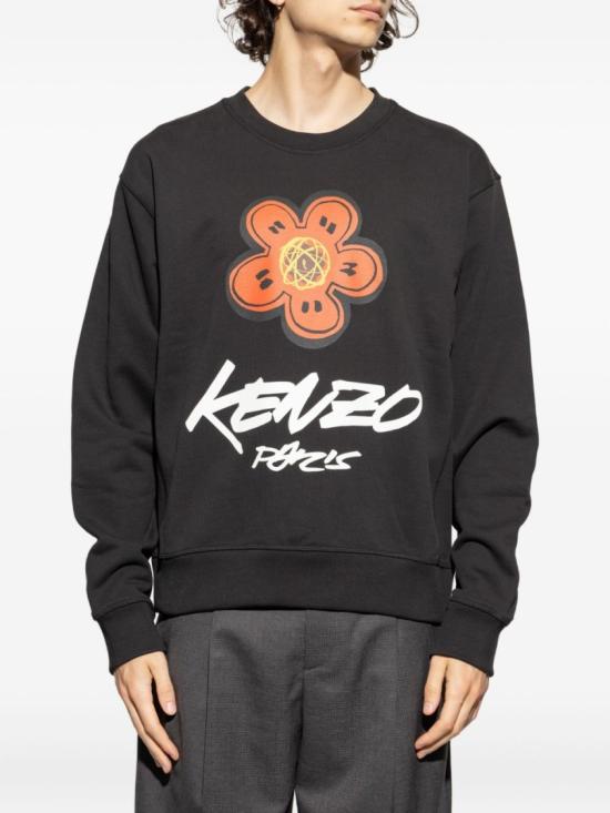 25FW 겐조 긴팔 티셔츠 FF65SW2524MC 99J Black - KENZO