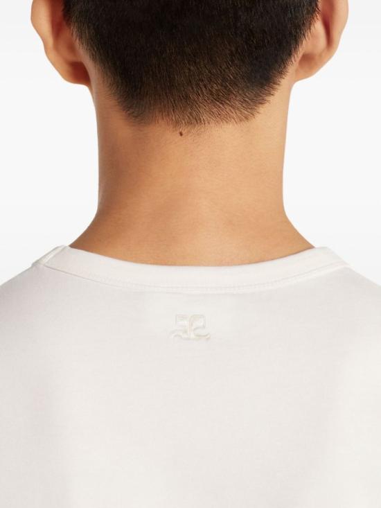 25FW 쿠레쥬 반팔 티셔츠 325JTS206JS0233 0001 White - COURREGES