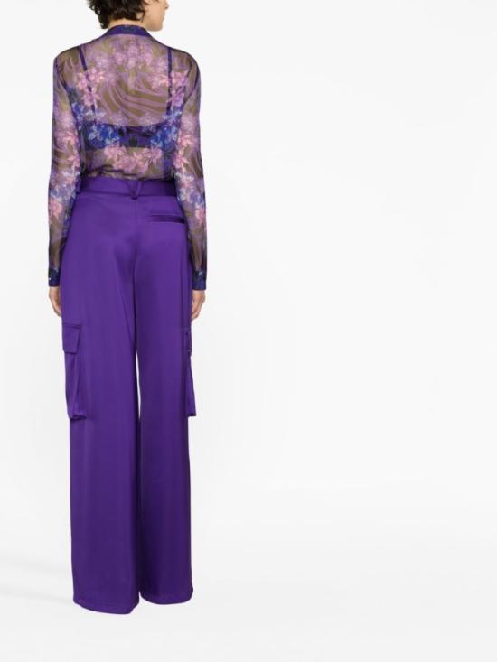  베르사체 스트레이트 팬츠 1009844 1A06838 1LD60 Purple - VERSACE