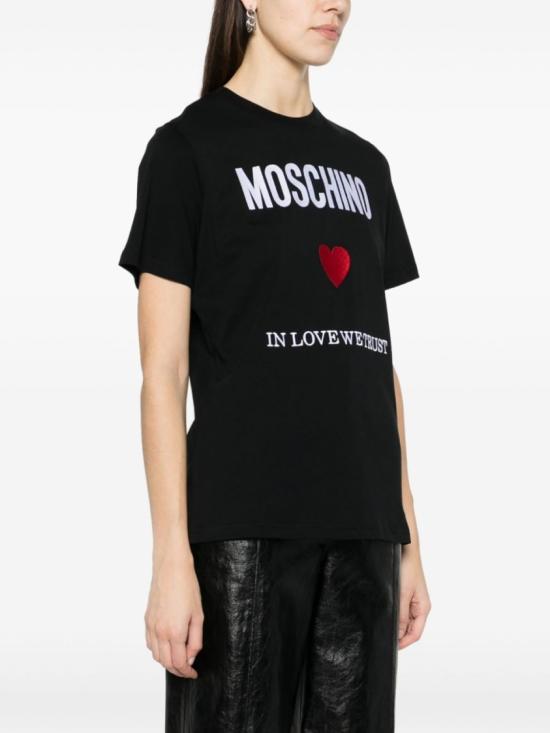 모스키노 반팔 티셔츠 J0703 0541 2555 Black - MOSCHINO
