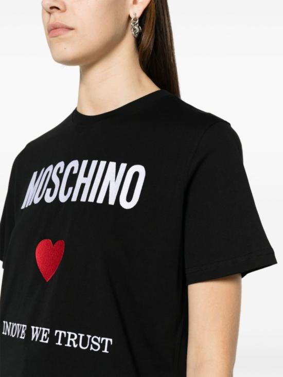  모스키노 반팔 티셔츠 J0703 0541 2555 Black - MOSCHINO