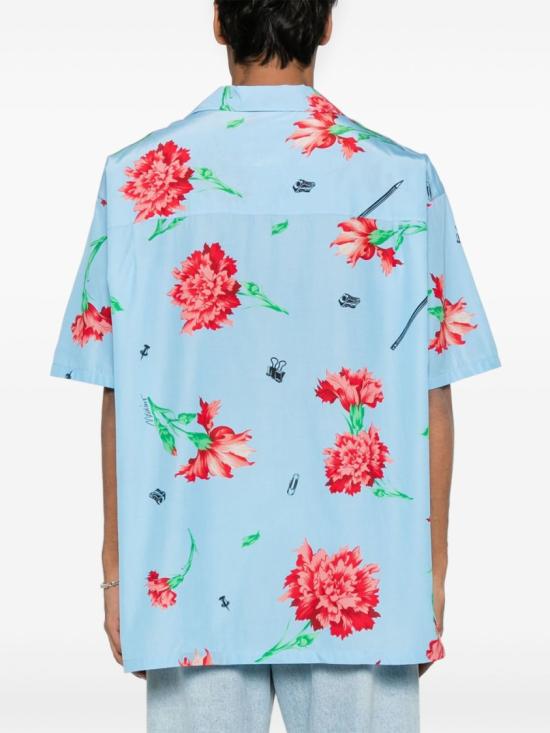 25SS 모스키노 반팔 셔츠 A0226 0263 1293 Blue - MOSCHINO