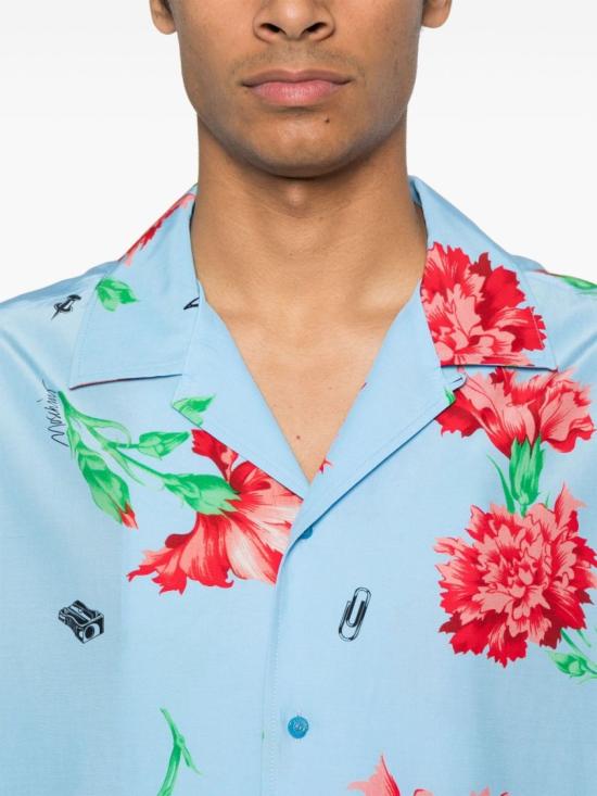 25SS 모스키노 반팔 셔츠 A0226 0263 1293 Blue - MOSCHINO