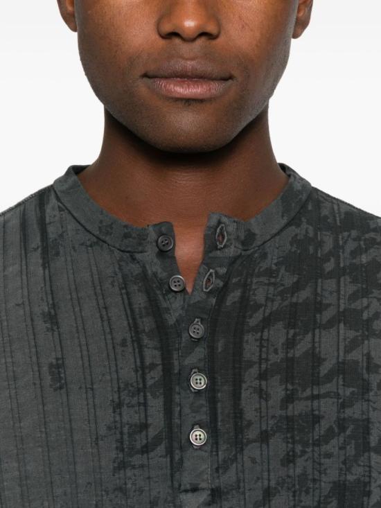 25FW 디젤 버튼 골지 티셔츠 A21589 0QKBU 02A Grey - DIESEL