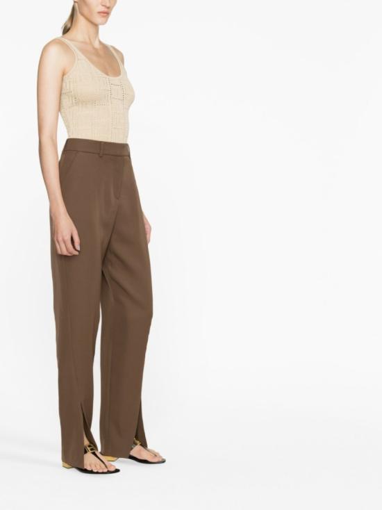  발망 스트레이트 팬츠 AF0PO100WB05 8AS Brown - BALMAIN