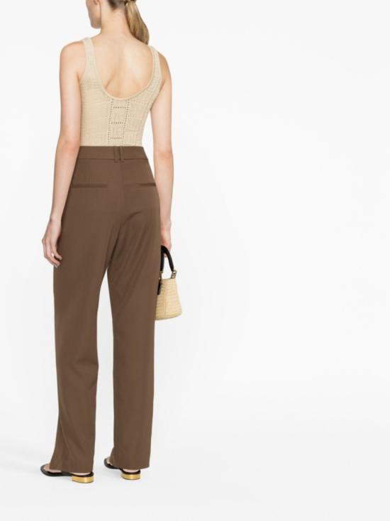  발망 스트레이트 팬츠 AF0PO100WB05 8AS Brown - BALMAIN