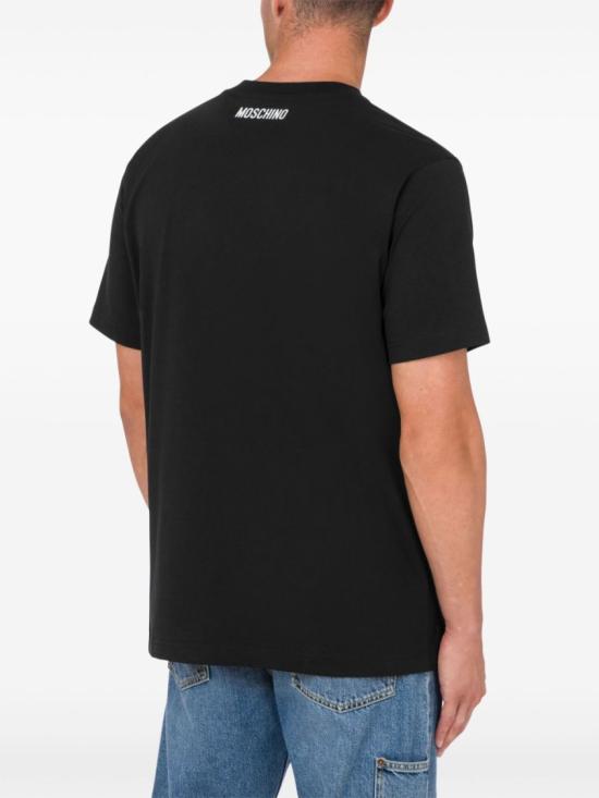  모스키노 반팔 티셔츠 A0714 0241 1555 Black - MOSCHINO