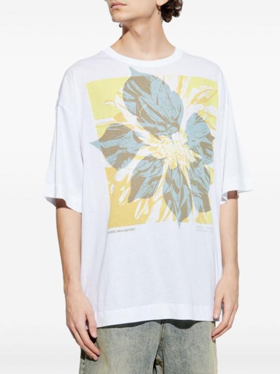 25SS 드리스 반 노튼 반팔 티셔츠 251 021141 1608 1 White - DRIES VAN NOTEN