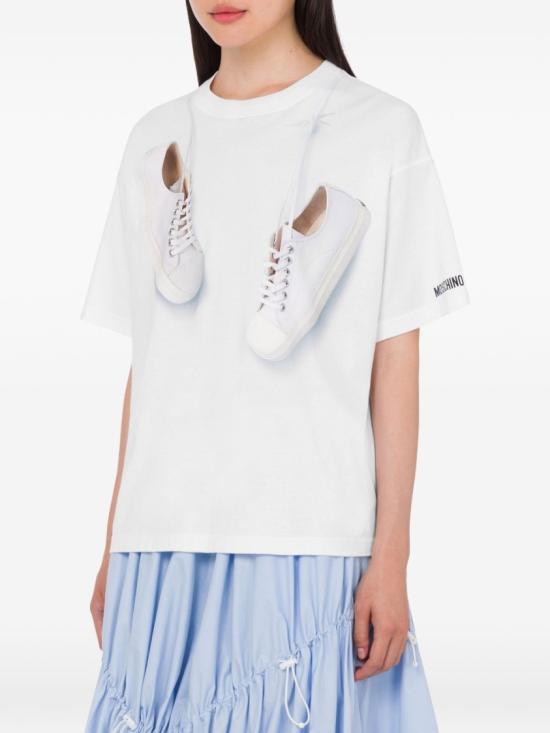 26SS 모스키노 반팔 티셔츠 A0725 0541 1001 White - MOSCHINO
