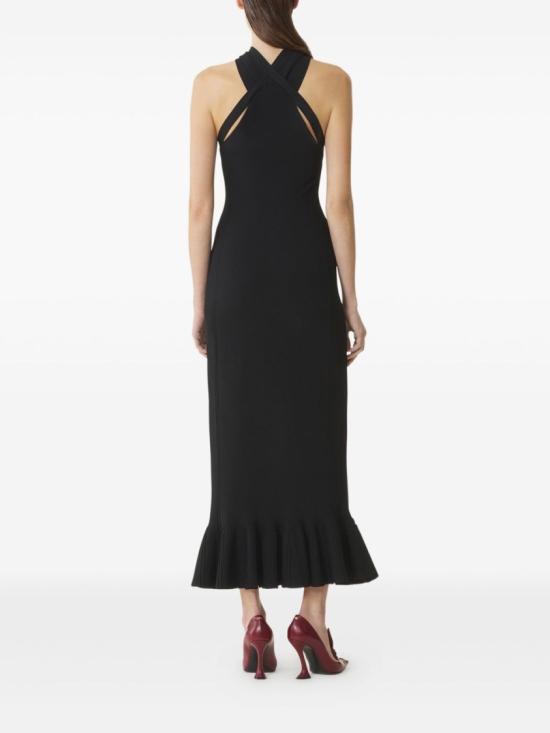 25FW 랑방 롱 원피스 RW DR0086 K068 H25 10 Black - LANVIN