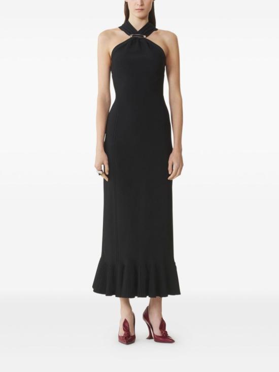 25FW 랑방 롱 원피스 RW DR0086 K068 H25 10 Black - LANVIN