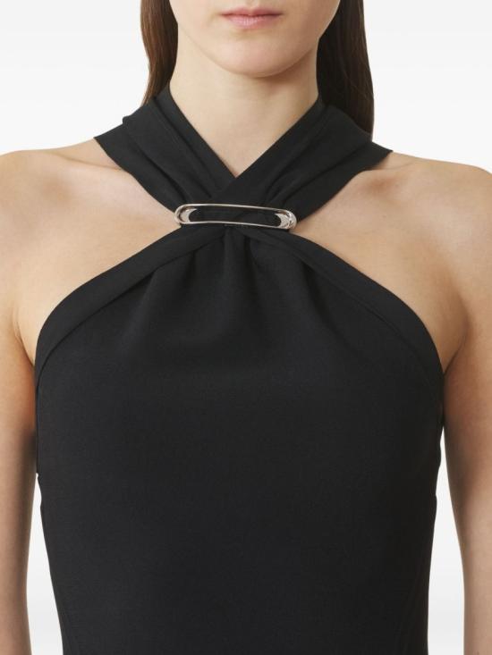 25FW 랑방 롱 원피스 RW DR0086 K068 H25 10 Black - LANVIN