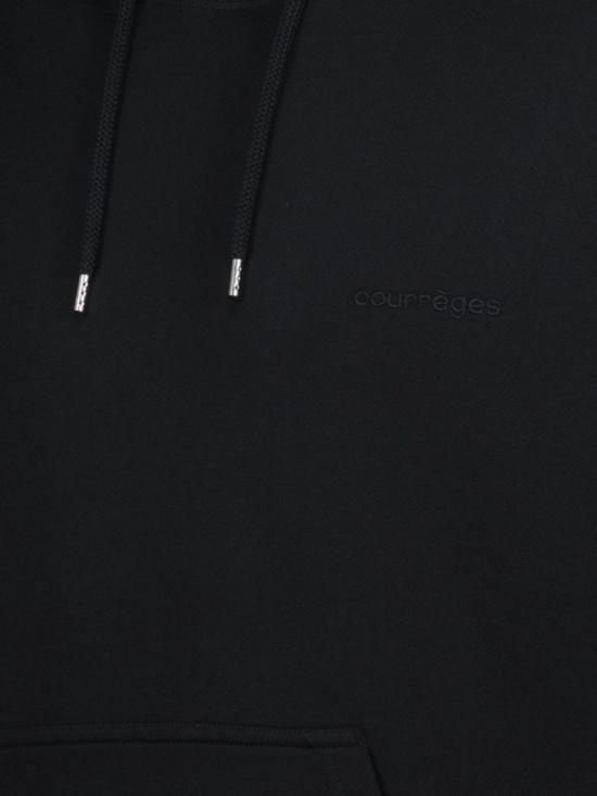 25FW 쿠레쥬 후드 티셔츠 325JHO042JS0234 9999 Black - COURREGES