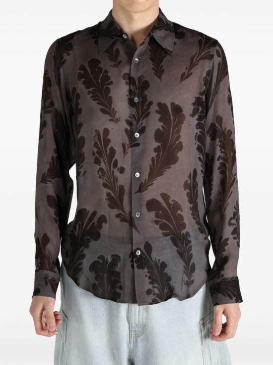 25SS 드리스 반 노튼 긴팔 셔츠 251 020735 1004 802 Grey - DRIES VAN NOTEN