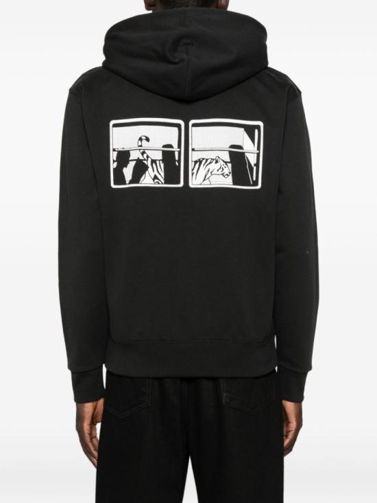 25FW 겐조 후드 티셔츠 FF65HO2544MC 99J Black - KENZO