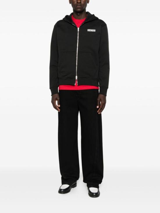 25FW 겐조 후드 티셔츠 FF65HO2544MC 99J Black - KENZO