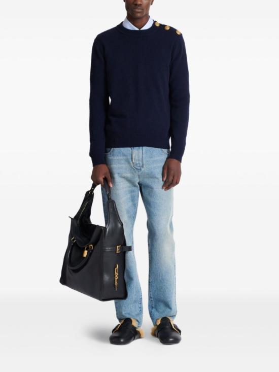25FW 발망 스웨터 FH1KD010KI87 6AJ Black - BALMAIN