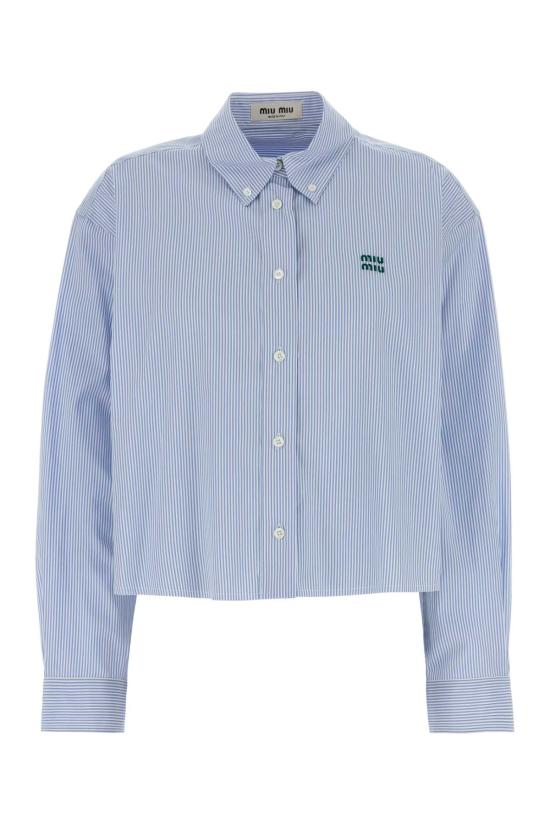26SS 미우미우 셔츠 MK1659SOOO19EA F0UB3 Stripped