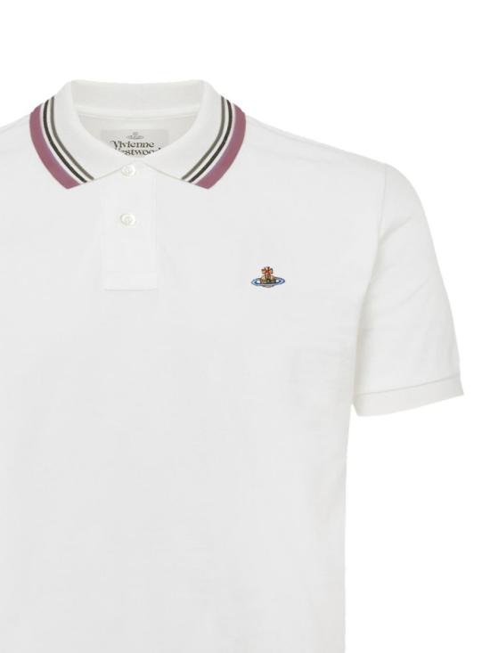 26SS 비비안웨스트우드 폴로 티셔츠 1H010004 J00AU A401 White - VIVIENNE WESTWOOD