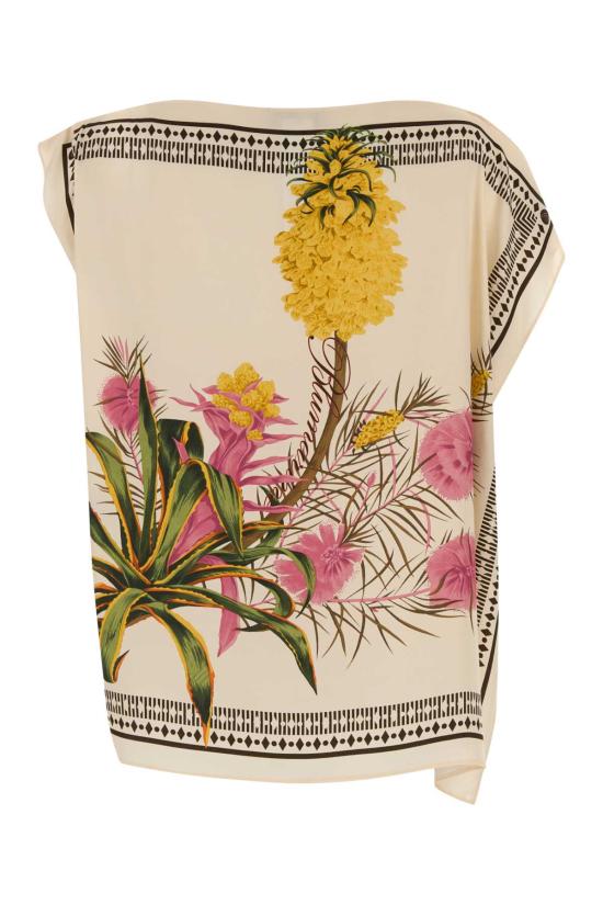 26SS 블루마린 민소매 티셔츠 2C450A F8177 Printed - BLUMARINE