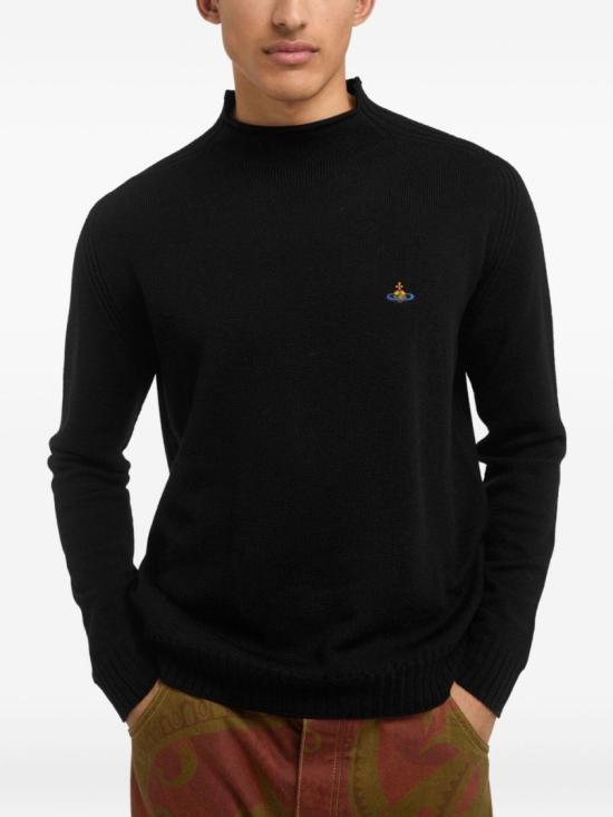 25FW 비비안웨스트우드 스웨터 27010017 Y002M N401 Black - VIVIENNE WESTWOOD