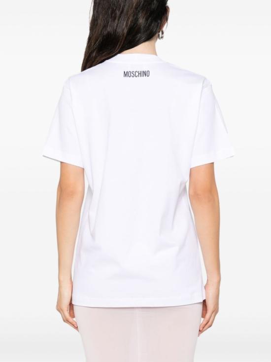 25FW 모스키노 반팔 티셔츠 V0722 5541 1001 White - MOSCHINO