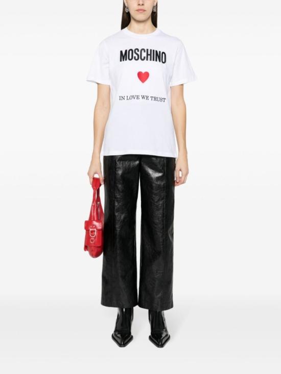  모스키노 반팔 티셔츠 J0703 0541 2001 White - MOSCHINO