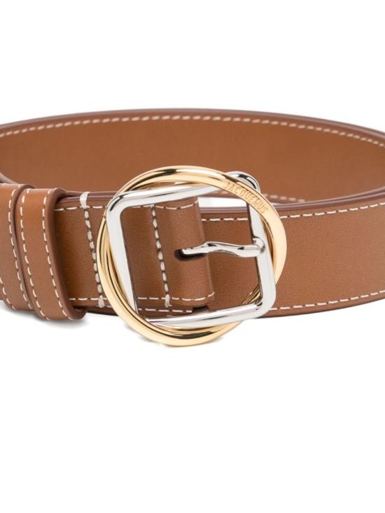 25FW 자크뮈스 가죽 벨트 BEU00345 AC01C04 811 Brown - JACQUEMUS