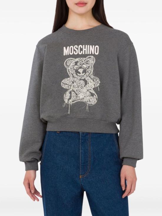 25FW 모스키노 긴팔 티셔츠 A1705 5428 2499 Grey - MOSCHINO