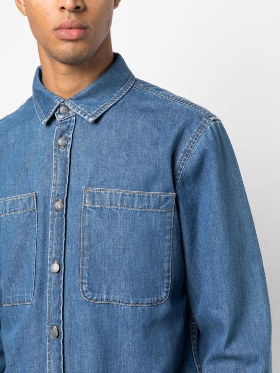  모스키노 데님 셔츠 A0214 2038 1290 Blue - MOSCHINO