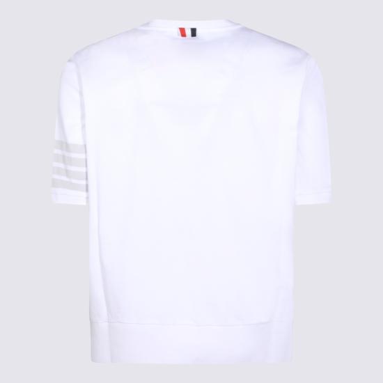 26SS 톰브라운 코튼 저지 4바 티 MJS303AJ0253100 White - THOM BROWNE