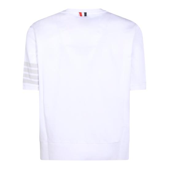 26SS 톰브라운 코튼 저지 4바 티 MJS303AJ0253100 White - THOM BROWNE