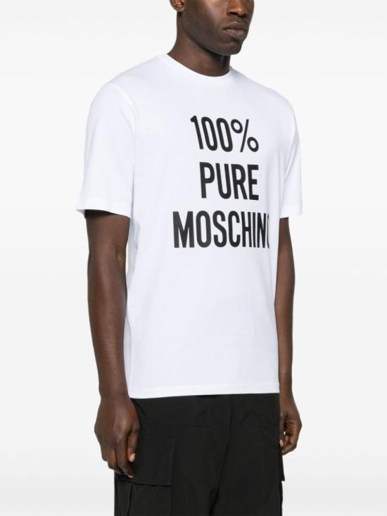  모스키노 반팔 티셔츠 J0715 0241 1001 White - MOSCHINO