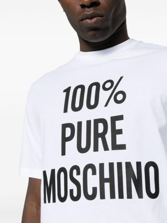  모스키노 반팔 티셔츠 J0715 0241 1001 White - MOSCHINO