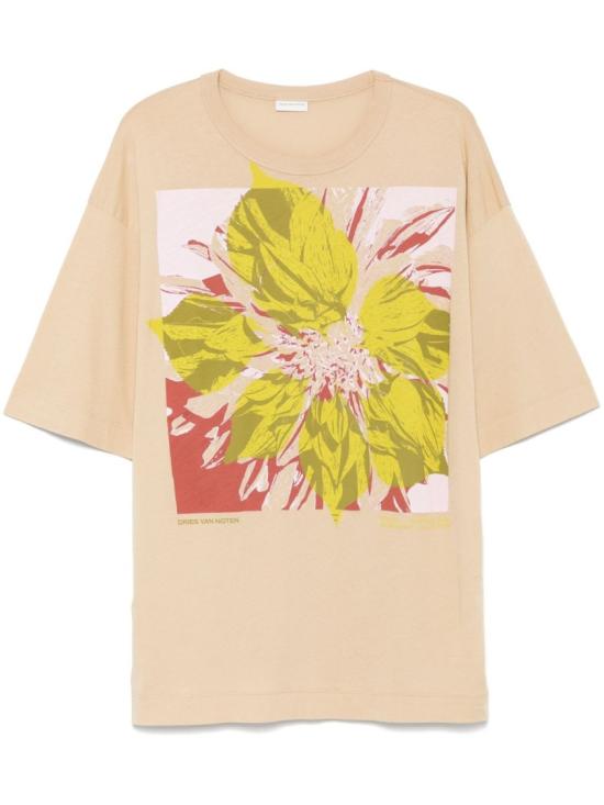 25SS 드리스 반 노튼 반팔 티셔츠 251 021141 1608 100 Neutrals