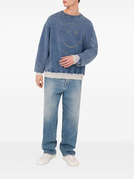 25FW 모스키노 긴팔 티셔츠 A1703 5228 1290 Blue - MOSCHINO