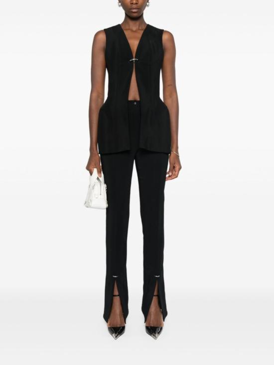 25SS 뮈글러 스트레이트 팬츠 25P1PA0440470 1999 Black - MUGLER