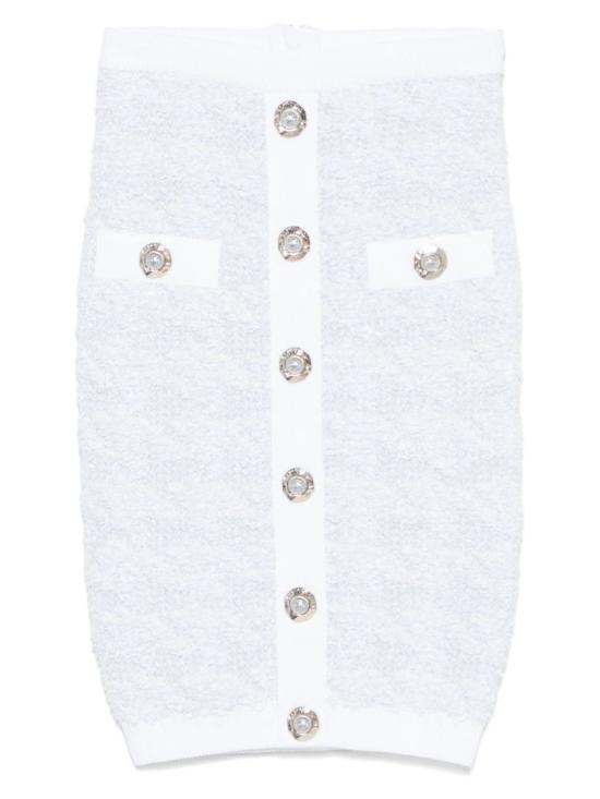 25FW 발망 미디 스커트 FF1LC016KI72 SOM White