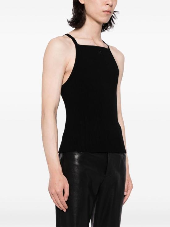  쿠레쥬 반팔 티셔츠 124MDE062FI0001 9999 Black - COURREGES