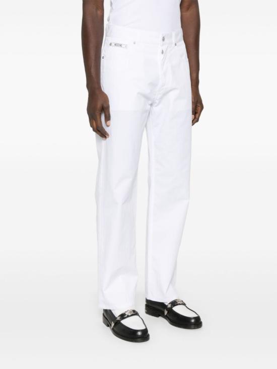 25SS 모스키노 스트레이트 팬츠 A0336 0214 0001 White - MOSCHINO